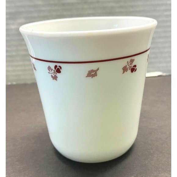 Corelle Burgundy Rose Coffee Mug Tea Cup White 3.5" Tall - Picture 7 of 7